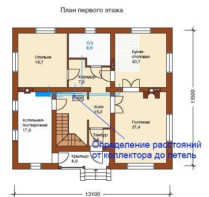 Коллекторный шкаф Упонор в помещении