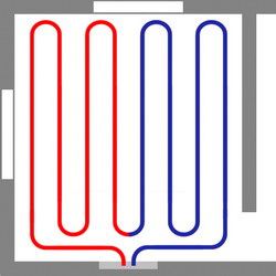 Параллельный способ укладки труд водяного теплого пола
